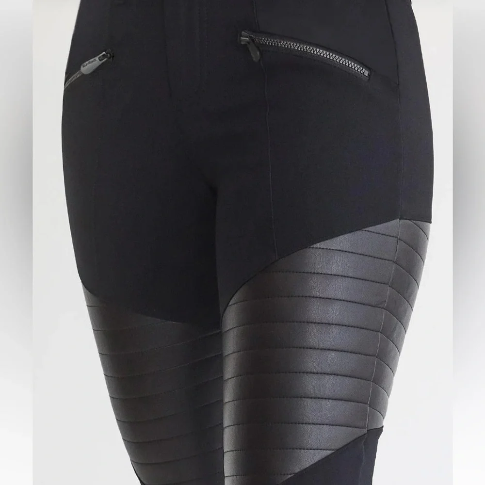 Alp N Rock Sloan High Rise Moto Pant w/ vegan friendly leather patches 🐈‍⬛ SMALL - Picture 4 of 16